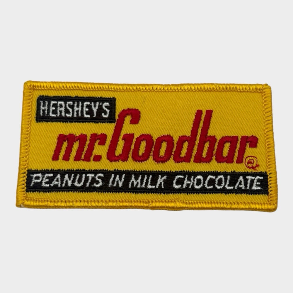 Hershey's mr. Goodbar Candy Bar Embroidered Advertising Souvenir Patch Vintage